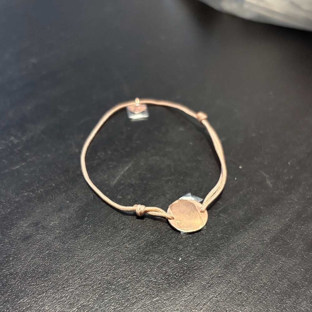 Thomas Sabo Light Pink Cord Bracelet with Rose Gold Charm